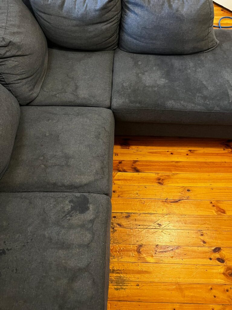 Before: Charcoal corner sofa
